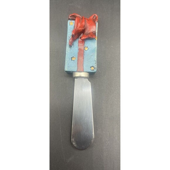 CHRISTMAS “Spread the Season’s Joy” Santa Sleigh Holiday Cheese Spreaders - Picture 16 of 16